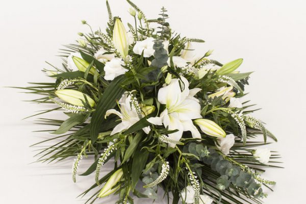 An elegant arrangement of Lilies, Roses, Gypsophila and Carnations. from €150.